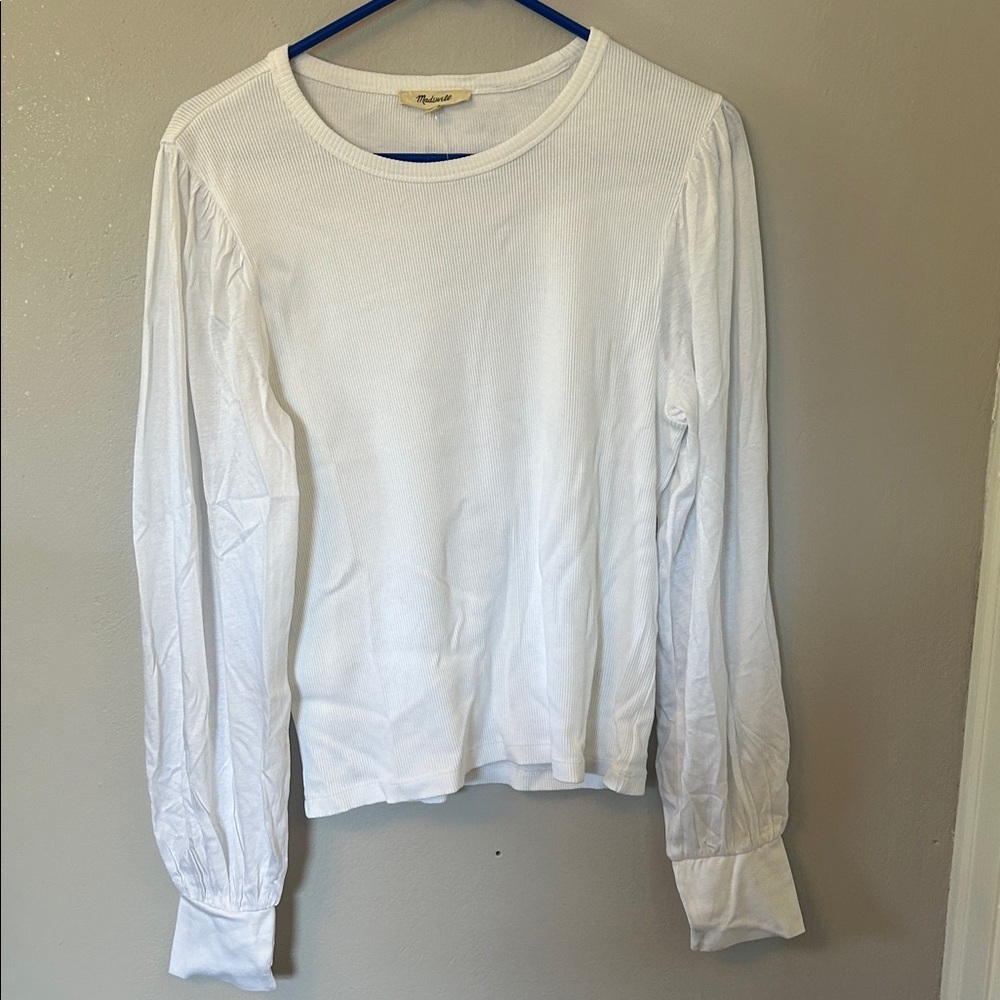 Madewell Classic White Long Sleeve Tee